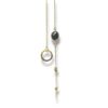 Collier cravate écrous opaline noire Collier cravate écrous pierre noire Oh la la !