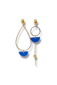 boucles asymetriques bleues