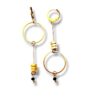 Boucles d'oreilles écrous asymétriques rond noir