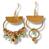 Boucles d'oreilles écrous dépareillées turquoise Oh la la !